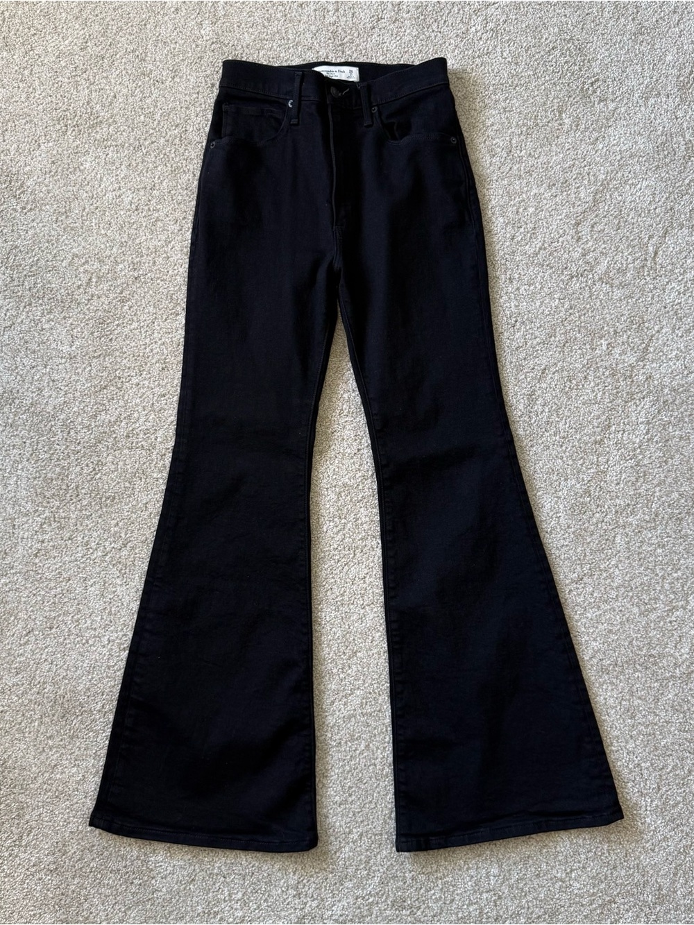 Abercrombie & Fitch The Flare Ultra High Rise Jeans Women's Size 26/2S Black